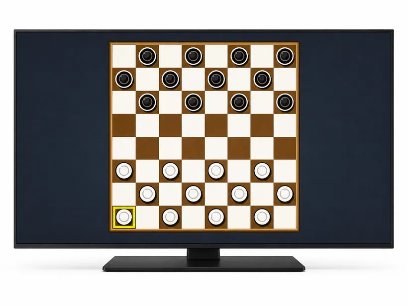 Partita a Dama di GiocaFacileTv sulla televisione